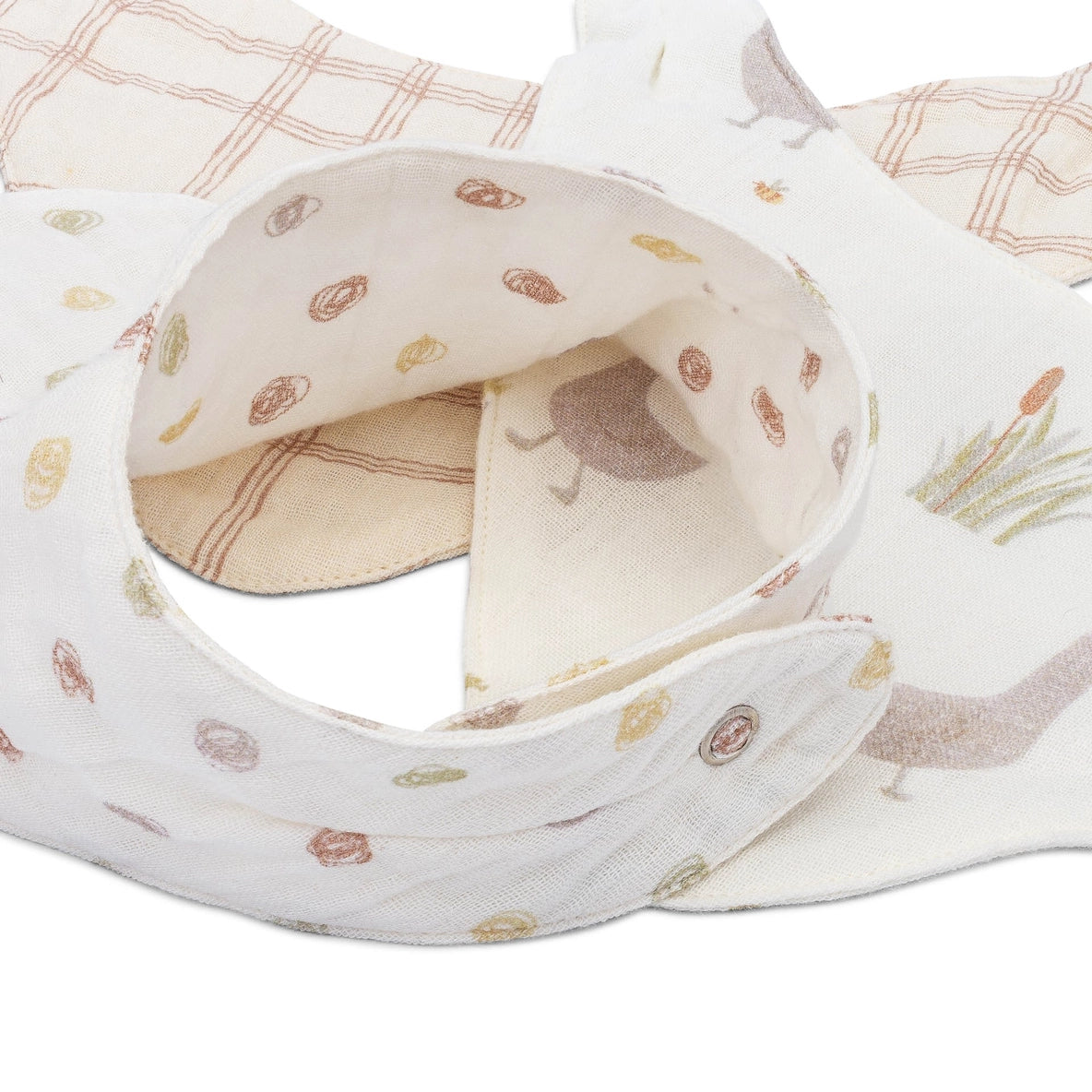 Crane Baby Charlie 3-pc. Farmhouse Goose Bandana-Style Bib Set