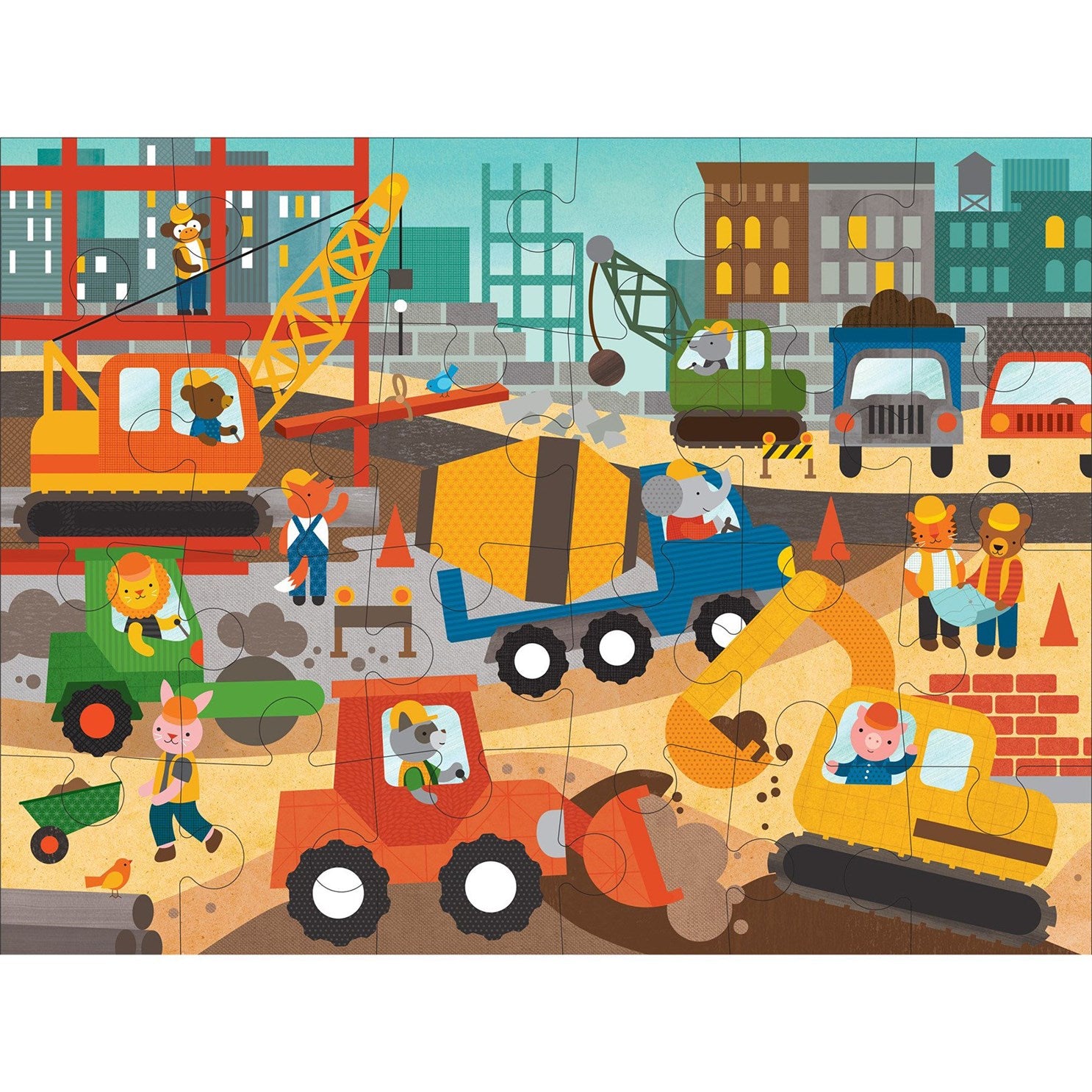 Chronicle Books Floor Puzzle- Construction Site