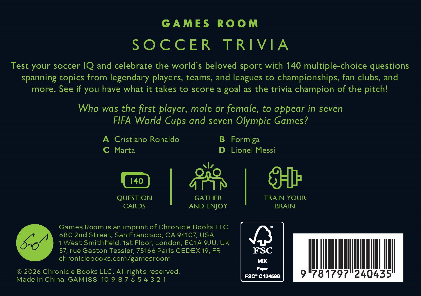 Chronicle Books Soccer Trivia