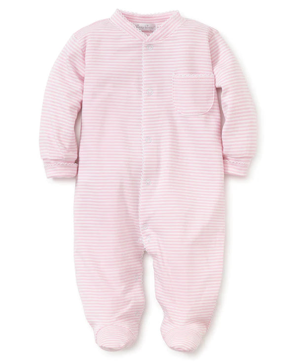 Classic Simple Stripes Footie, Pink