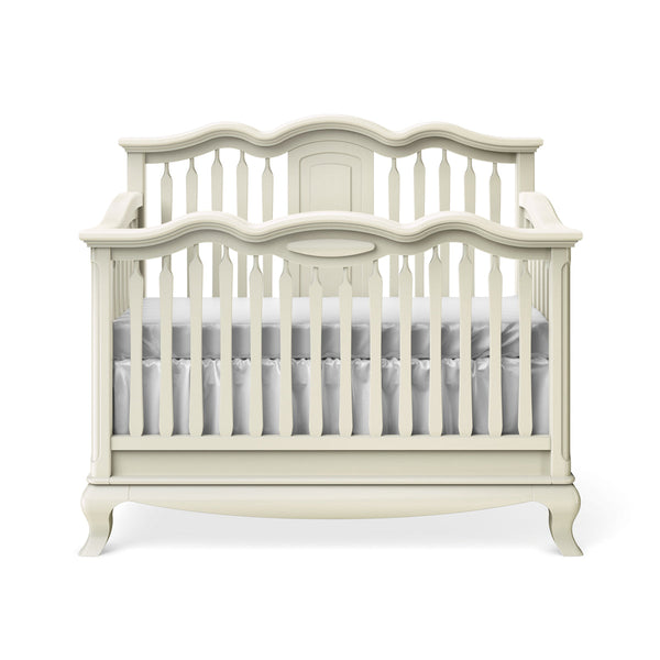 Convertible Crib Open Back Bianco Satinato