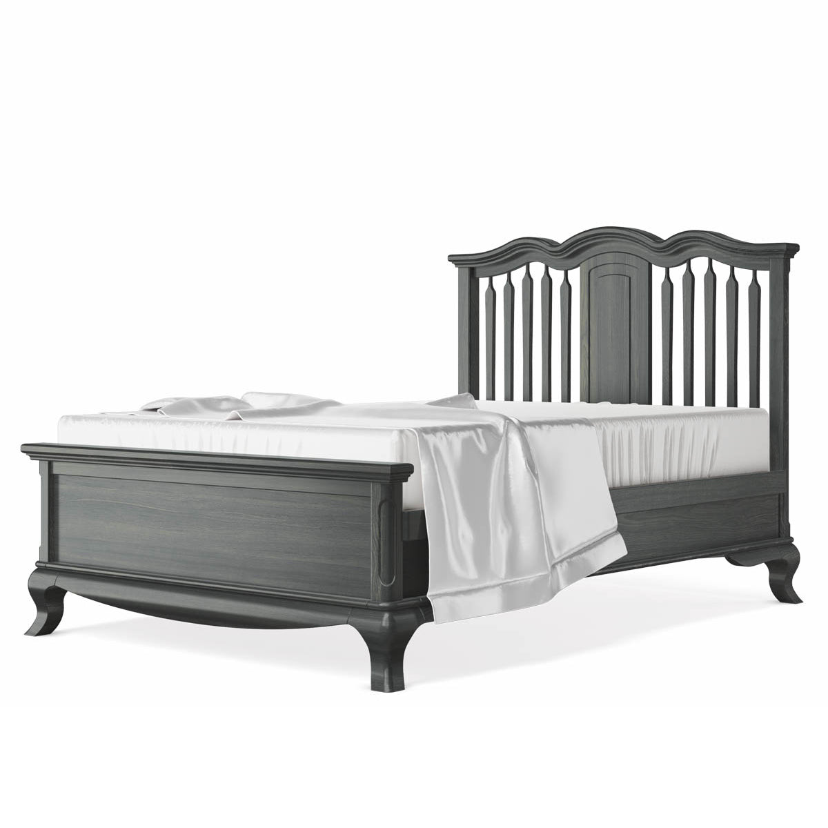 Full Bed Open Back Oil Grey