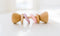 Bannor Toys Color Block Classic Rattle Wooden Baby Toy, Pink/Lavender