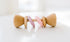 Bannor Toys Color Block Classic Rattle Wooden Baby Toy, Pink/Lavender