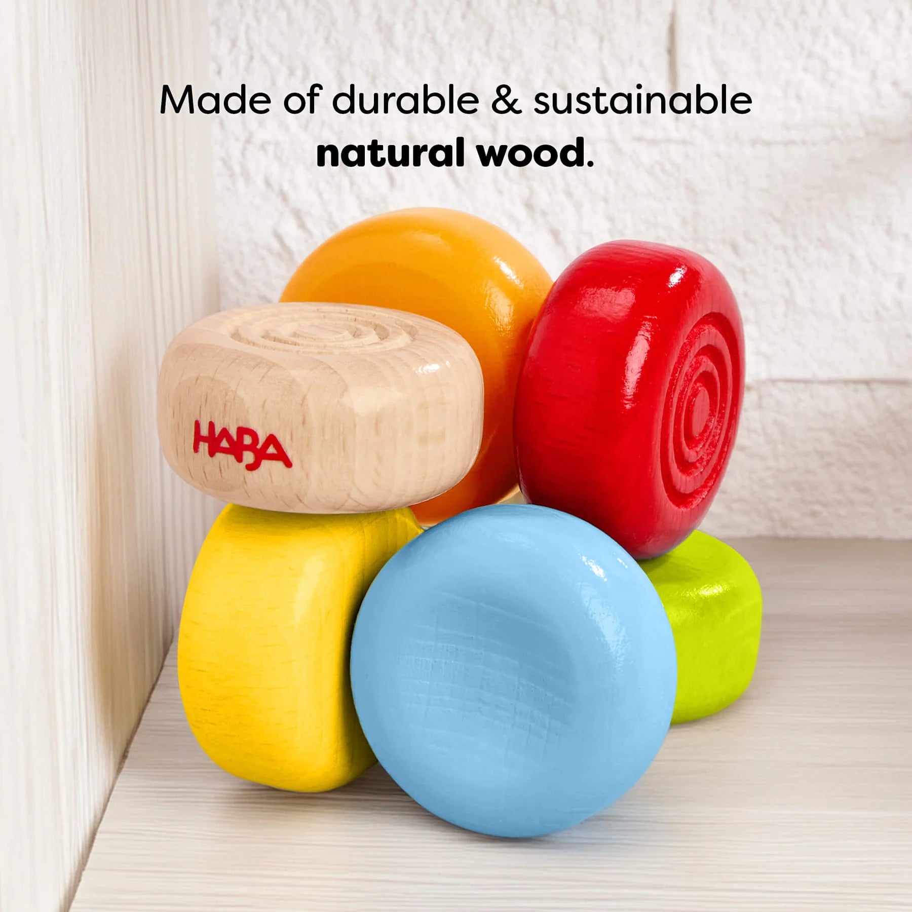 Haba Color Drops Wooden Grasping and Teething Toy