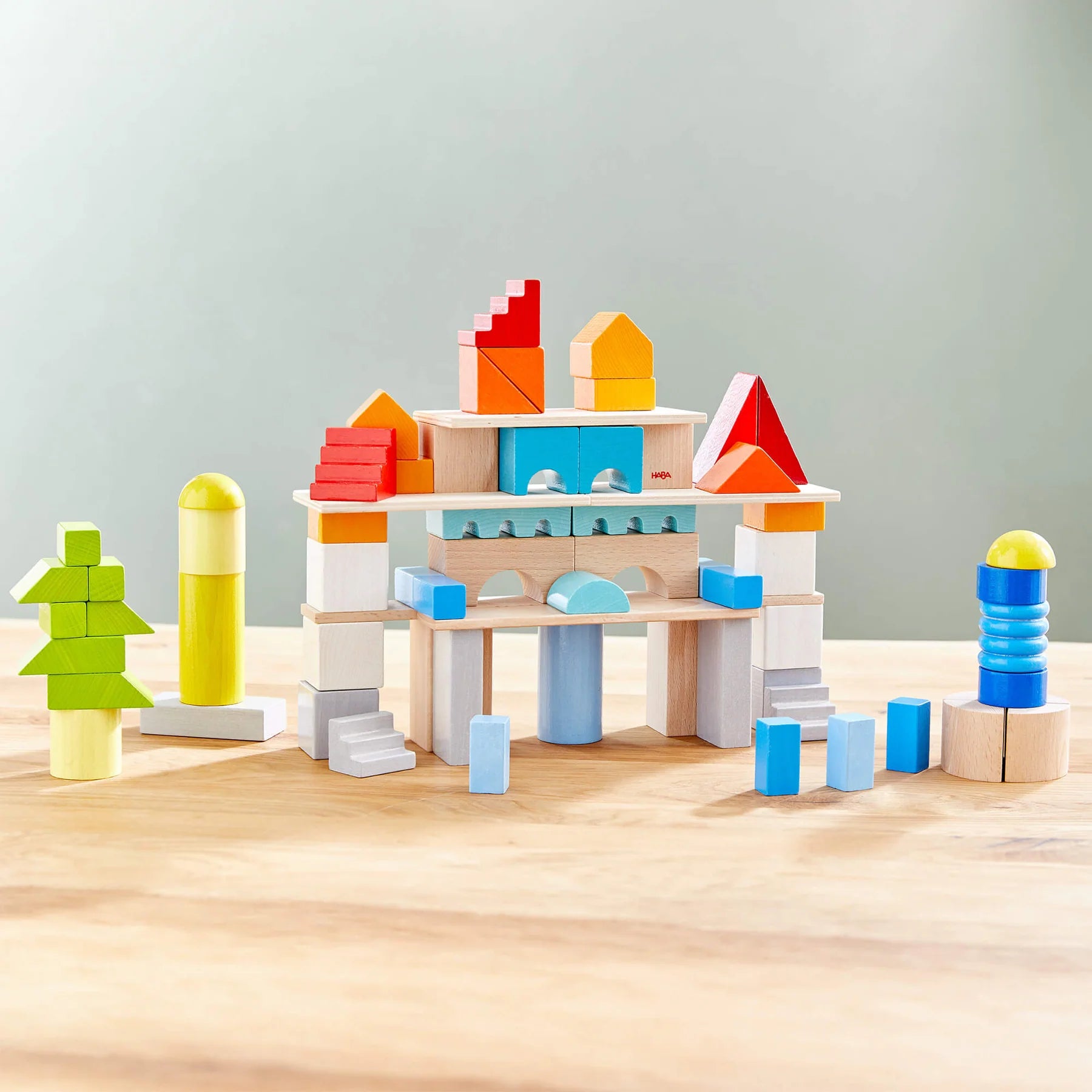 Colored Building Blocks - 85 Piece Set