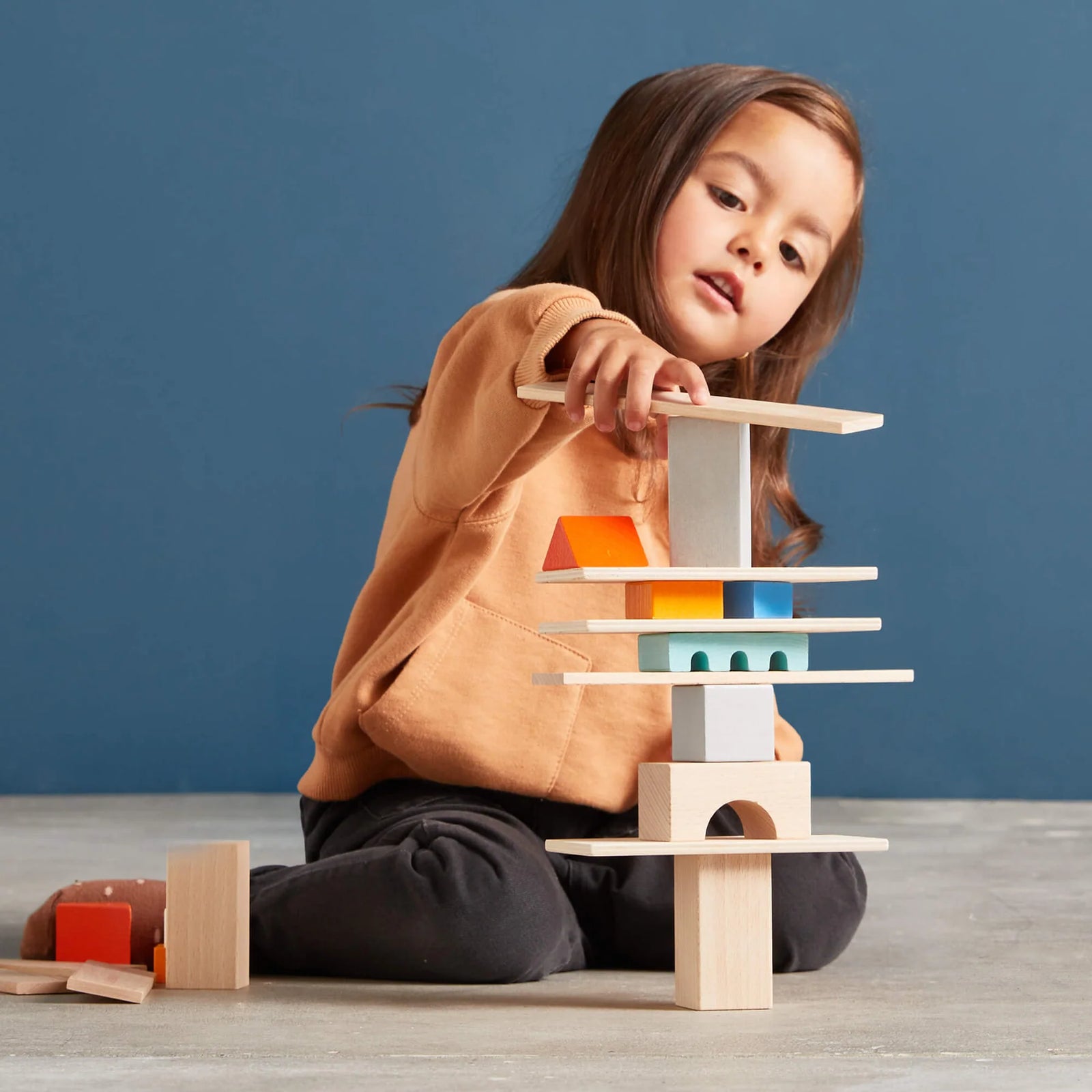 Colored Building Blocks - 85 Piece Set