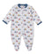 Construction Diggers Zip Footie