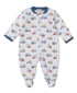 Construction Diggers Zip Footie