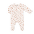 Cotton Modal Zipped Footie, Apples On Cream