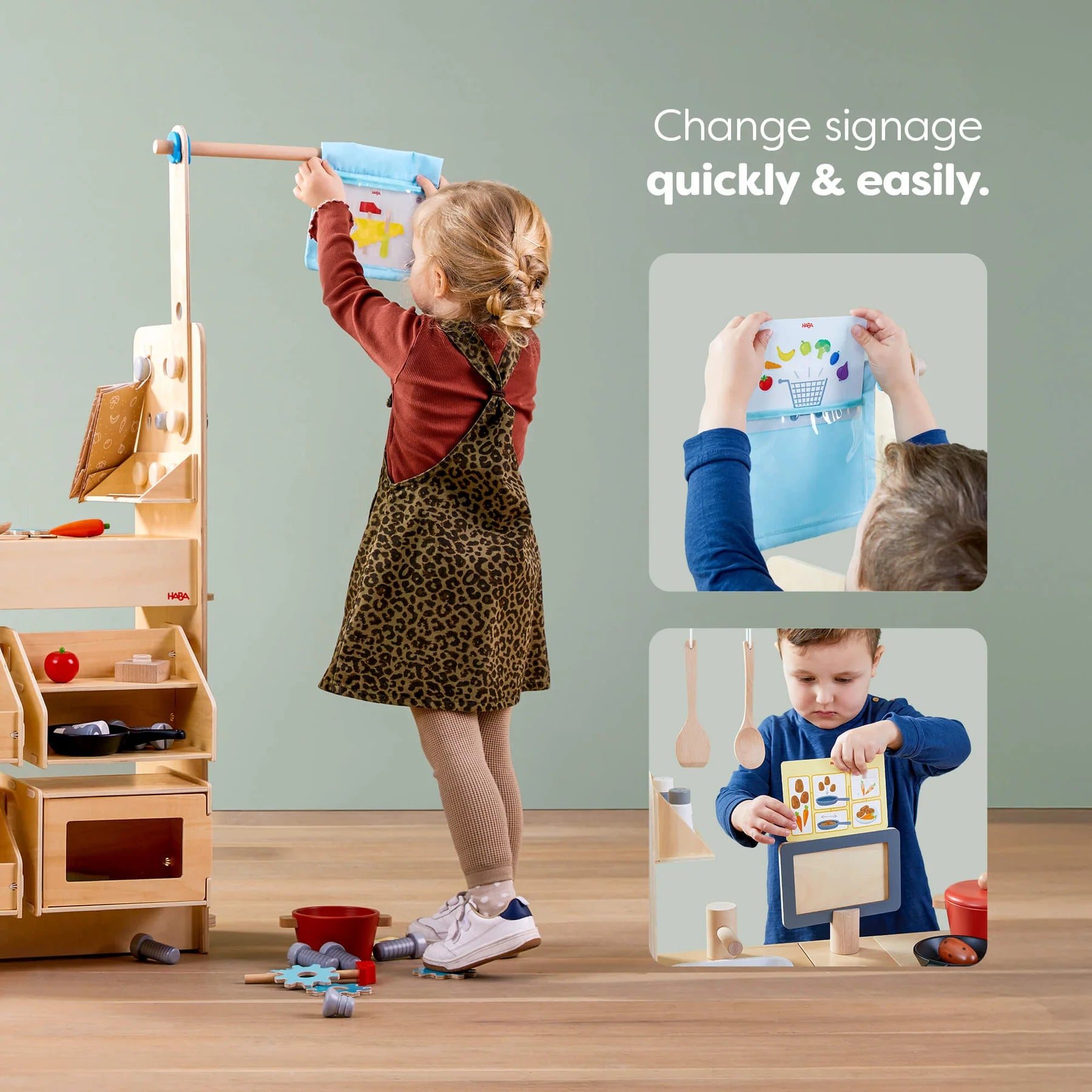 Creative Play 3 in 1 Play Kitchen, Store & Workshop