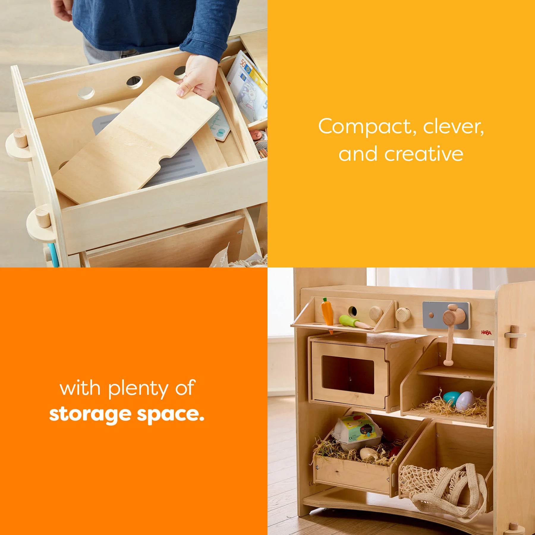 Creative Play 3 in 1 Play Kitchen, Store & Workshop