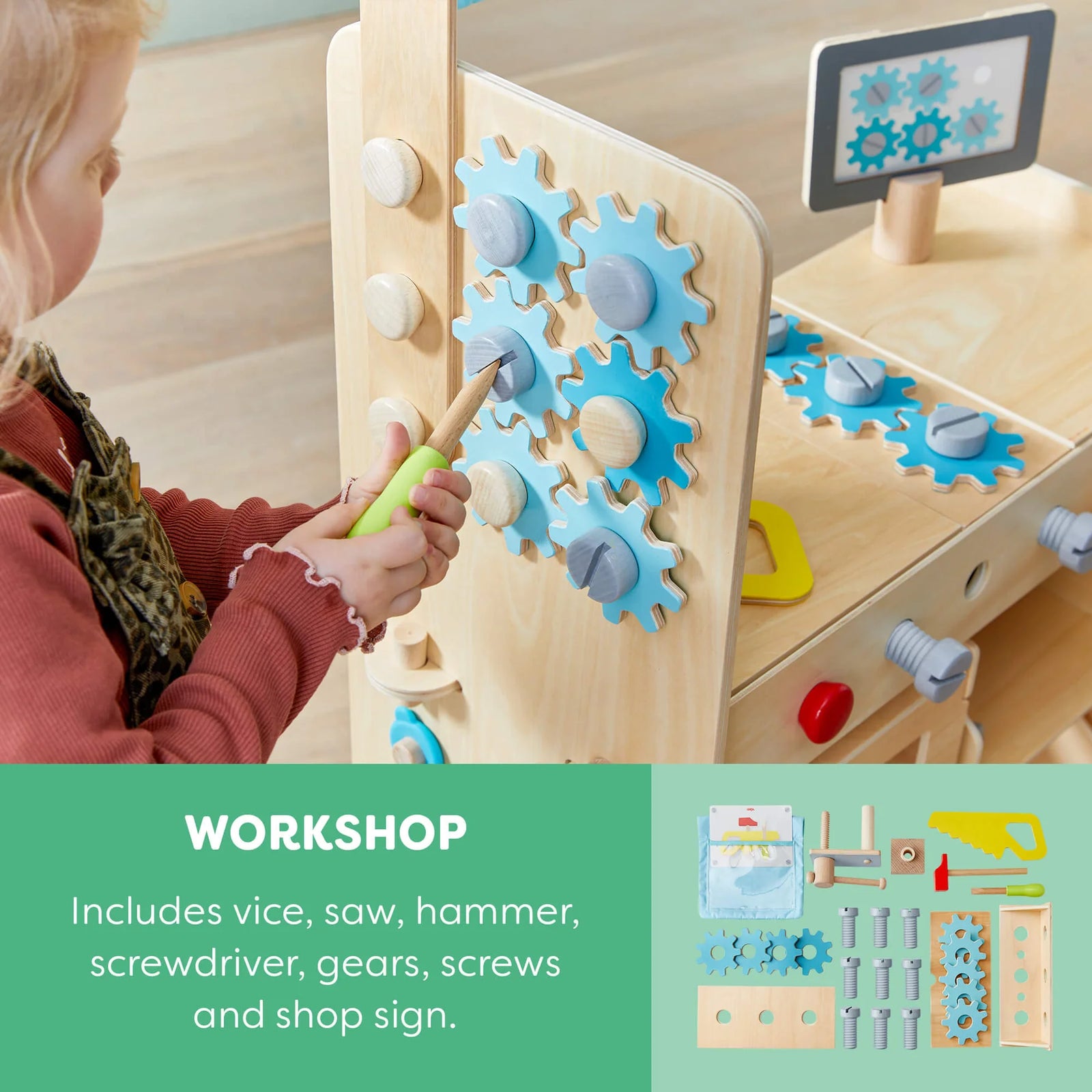 Creative Play 3 in 1 Play Kitchen, Store & Workshop