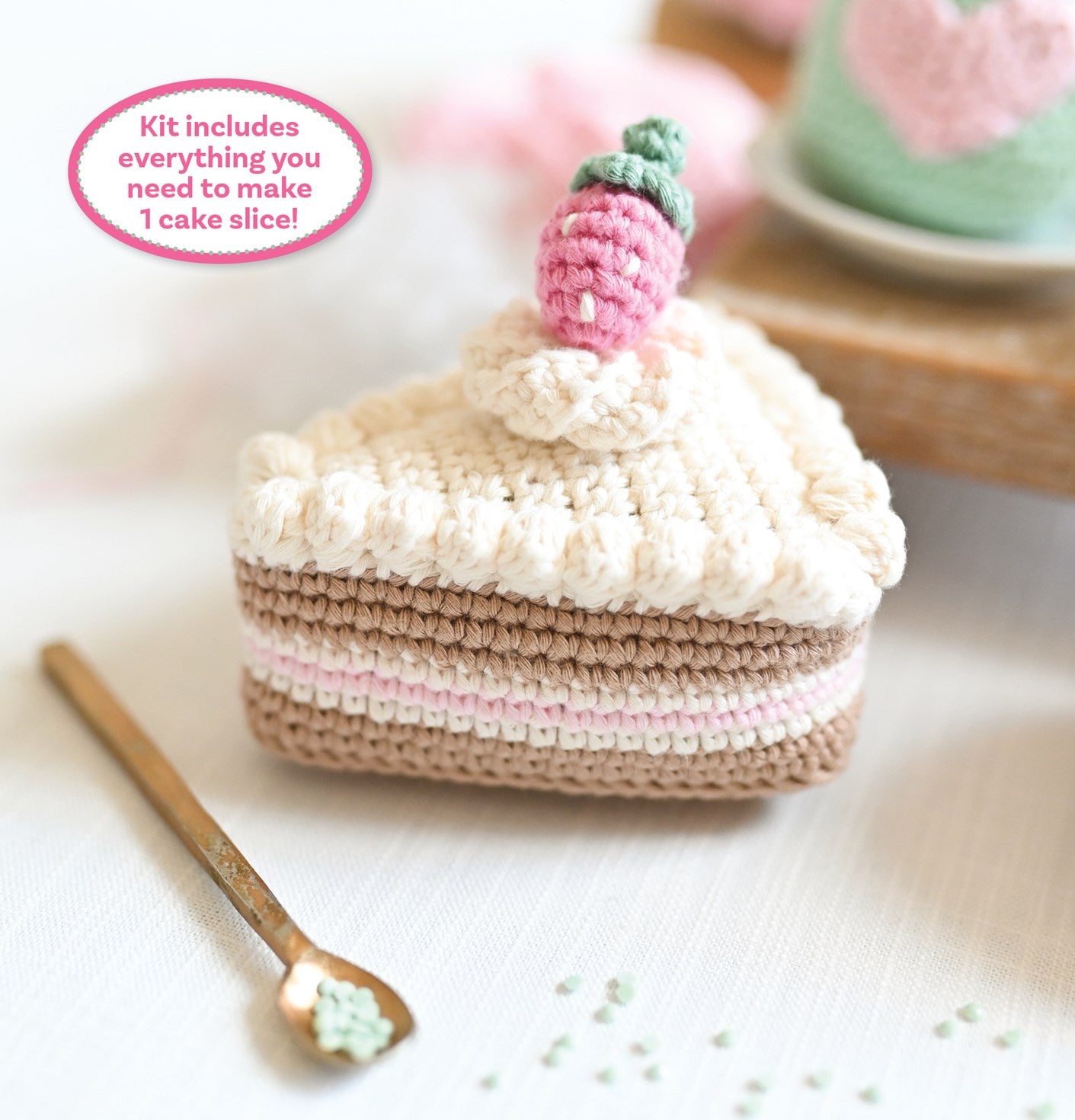 Schiffer Publishing Crochet Cafe Amigurumi Kit Cake Slice