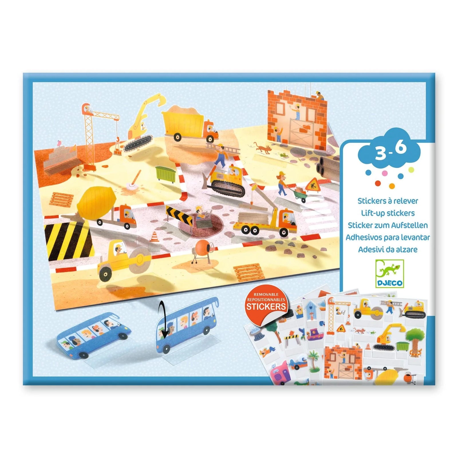 Djeco Vehicles Lift Up Stickers