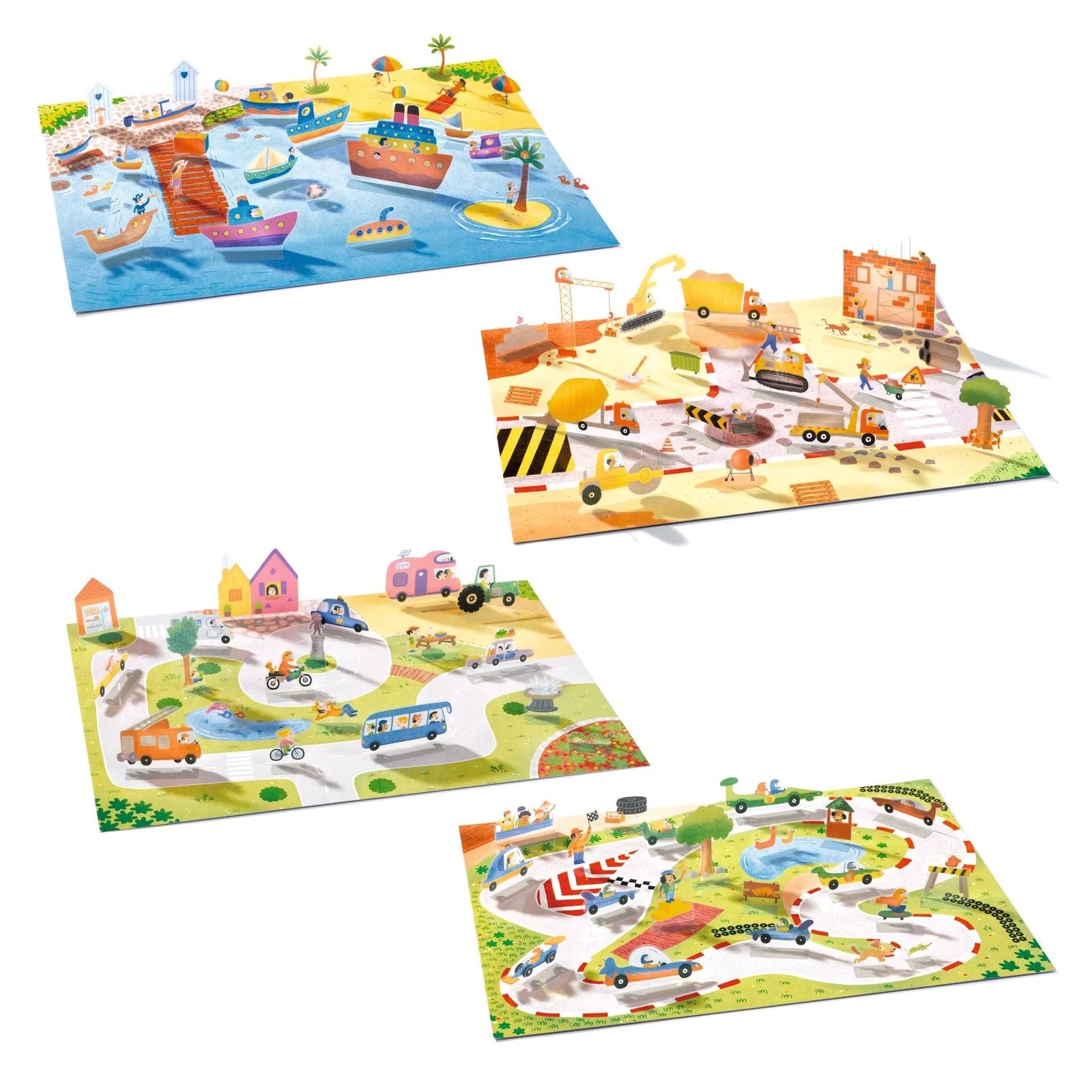 Djeco Vehicles Lift Up Stickers