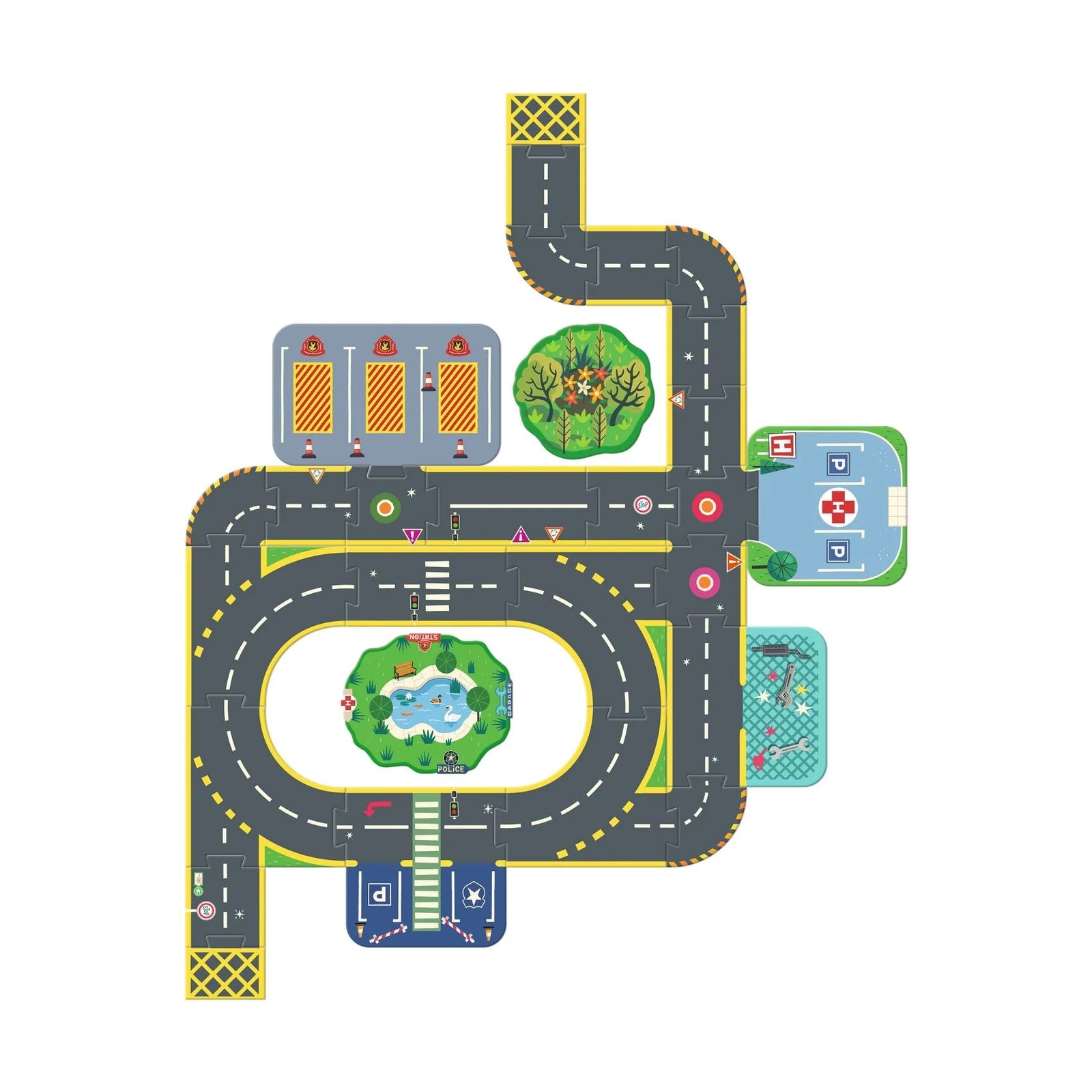 Djeco Crazy Motors Puzzle'Up Ville