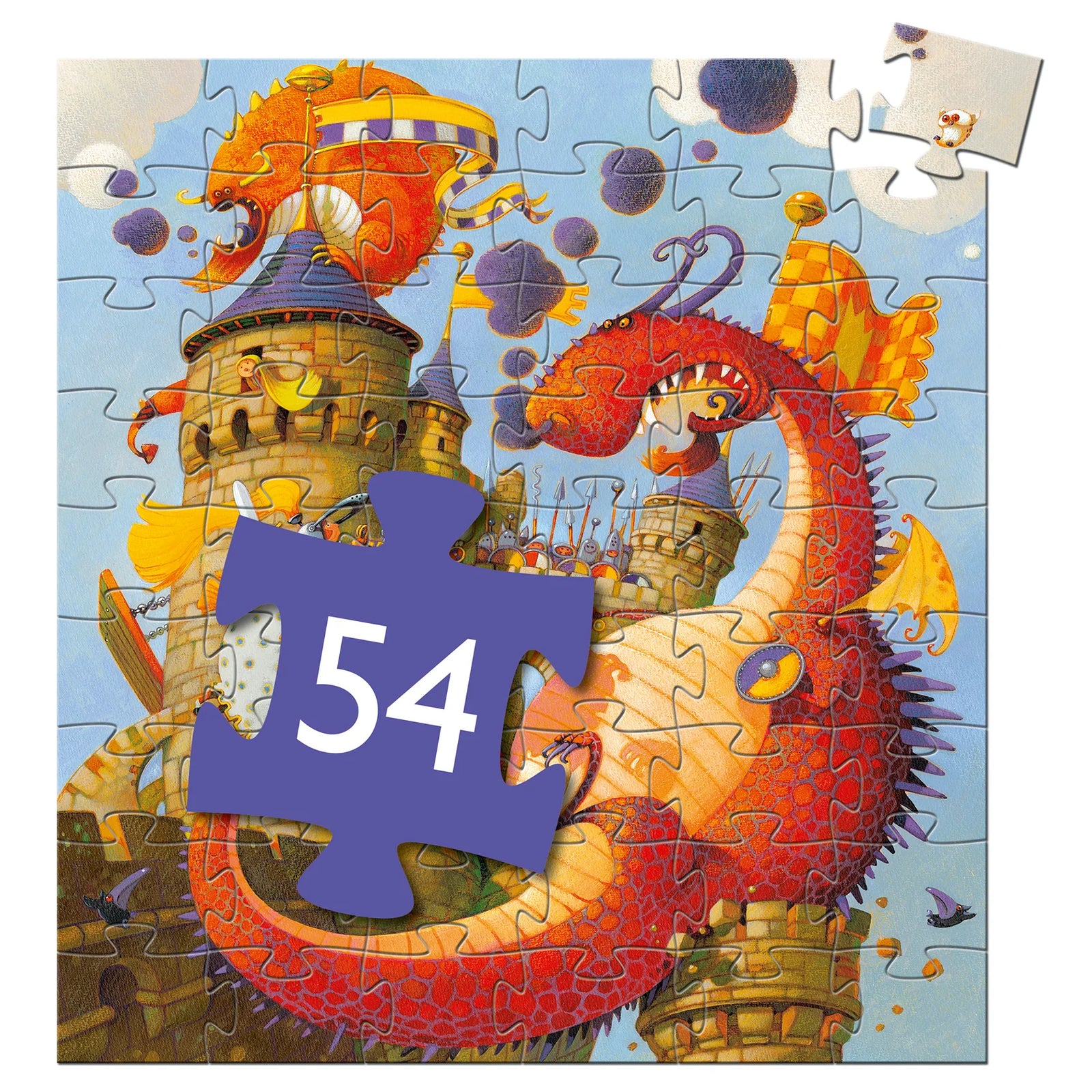 Djeco Valliant & The Dragon 54pc Silhouette Jigsaw Puzzle