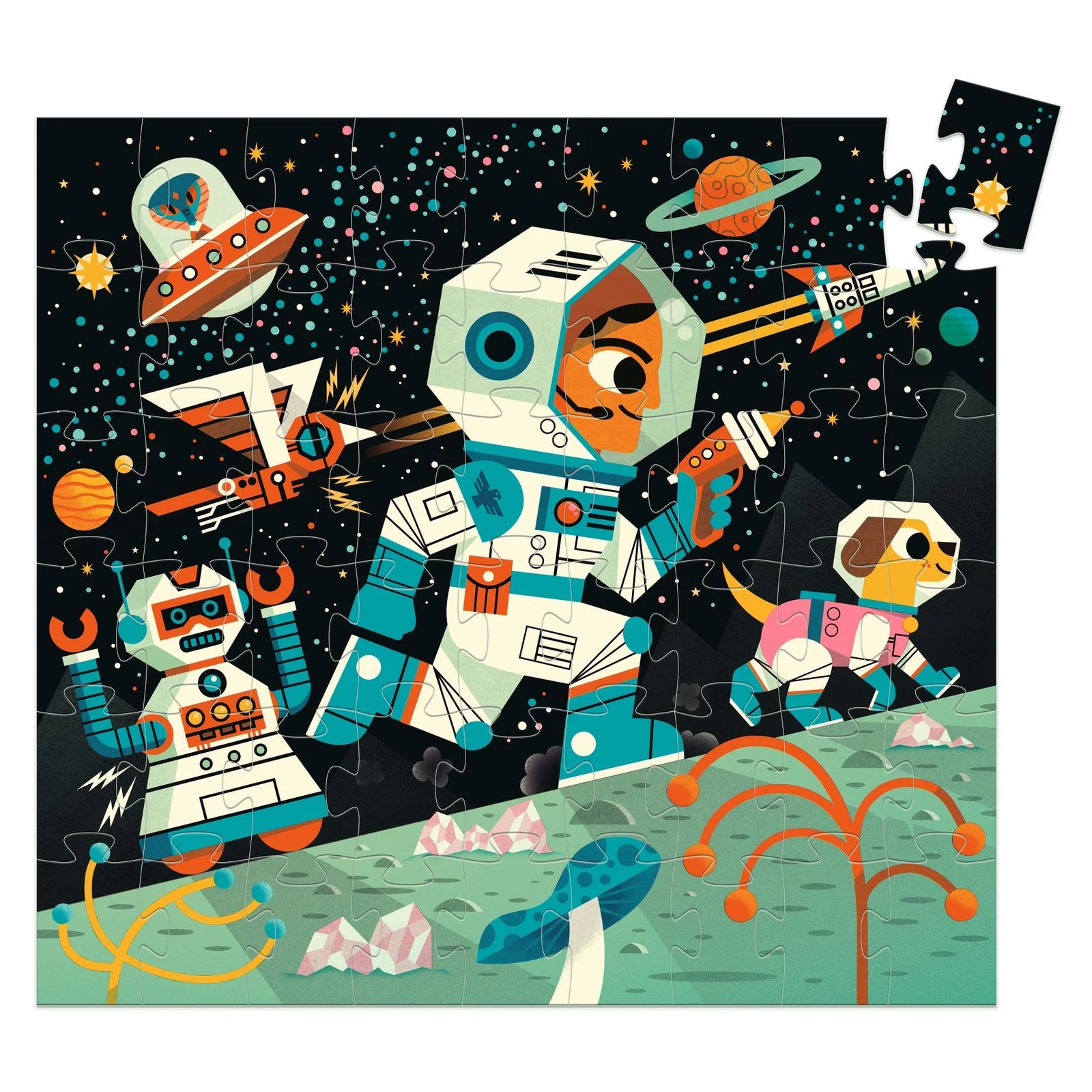 Djeco Space Station 54pc Silhouette Jigsaw Puzzle