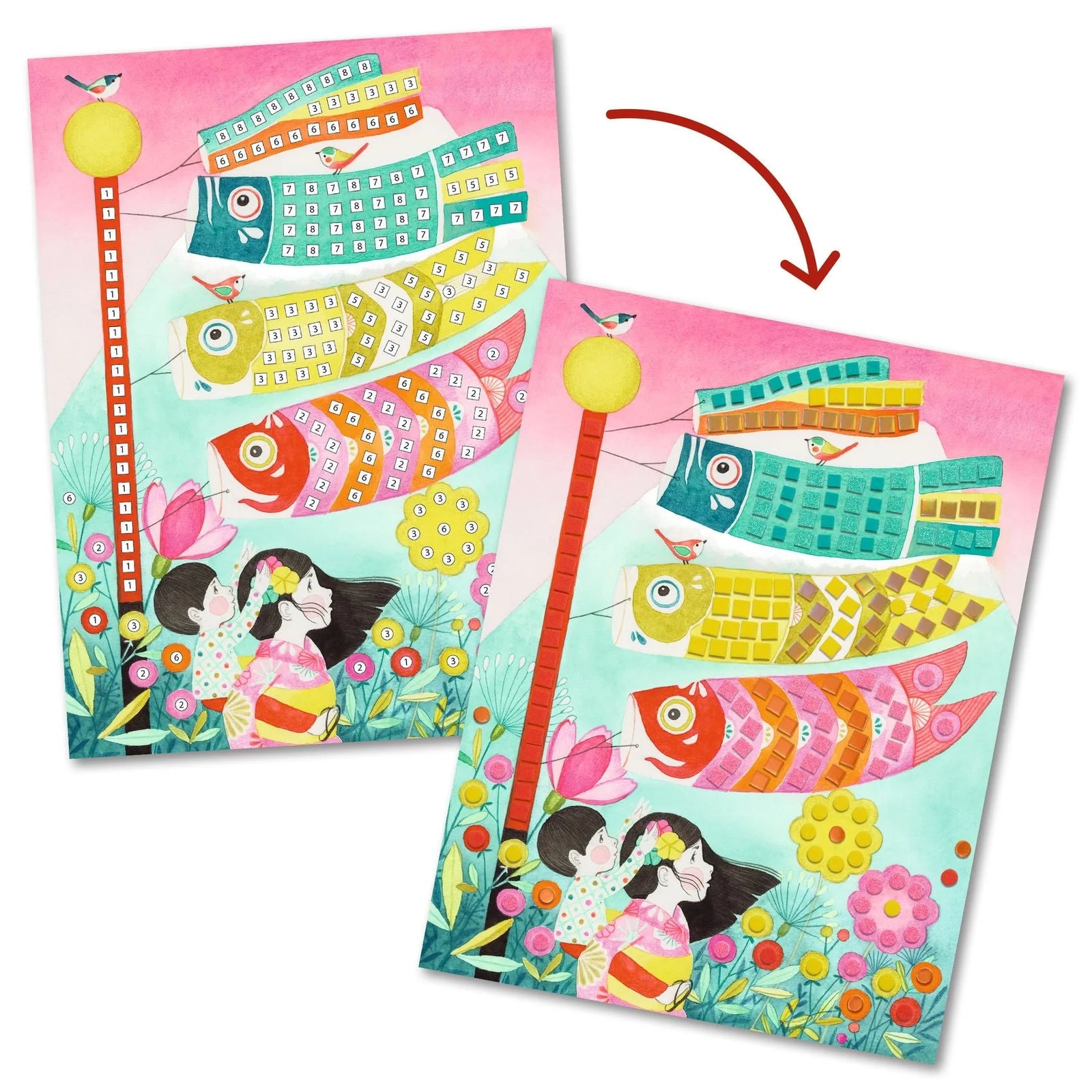Djeco Kyoto Sticker Mosaic Craft Kit