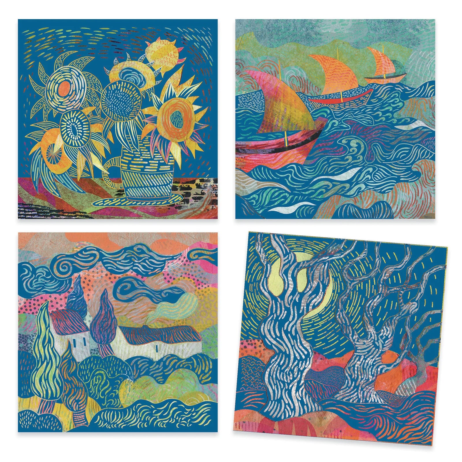 Djeco The South Inspired by Van Gogh Scratch Board Kit