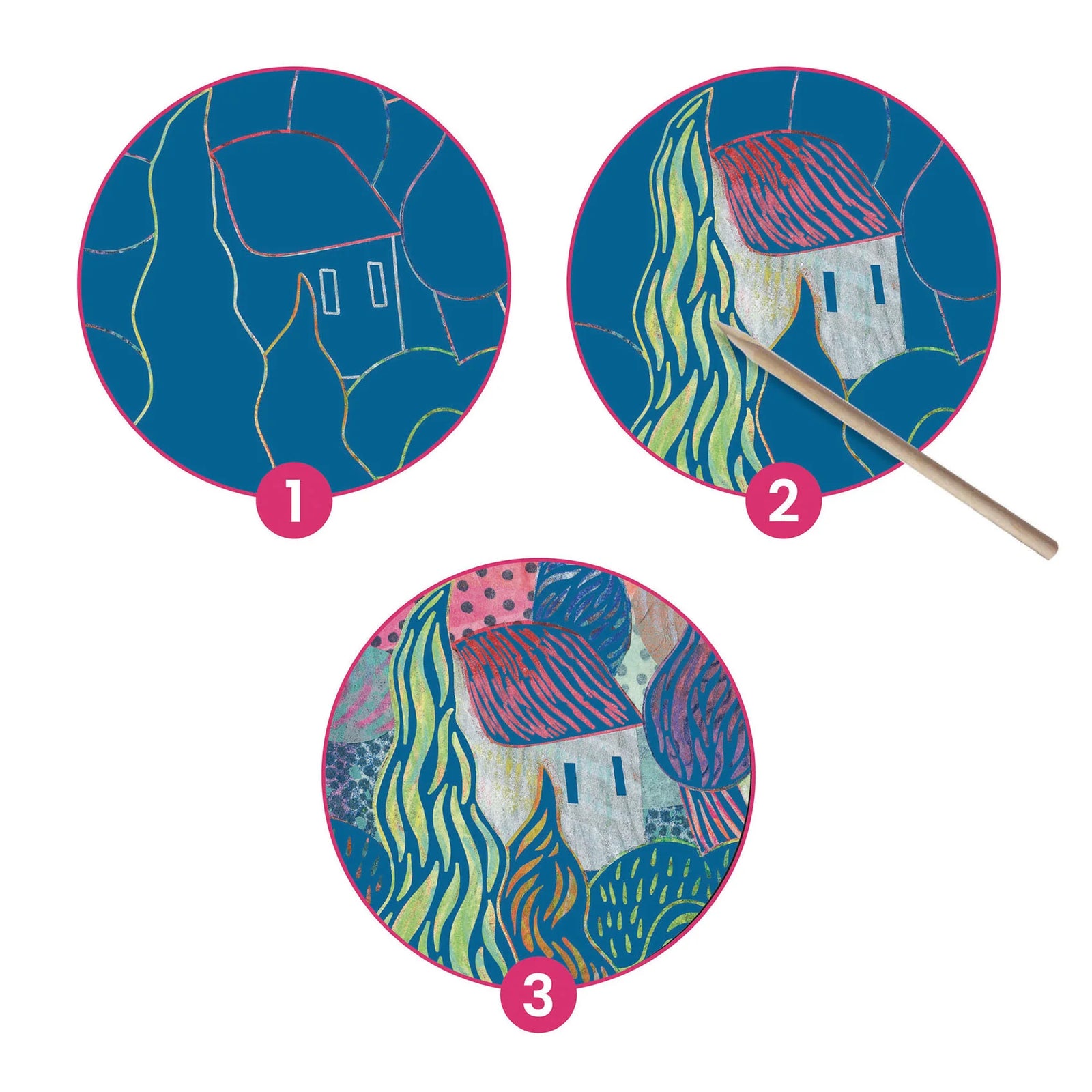 Djeco The South Inspired by Van Gogh Scratch Board Kit