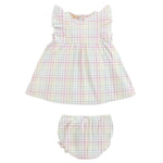 Baby Club Chic Gingham Sunshine Dress Set with Ruffle