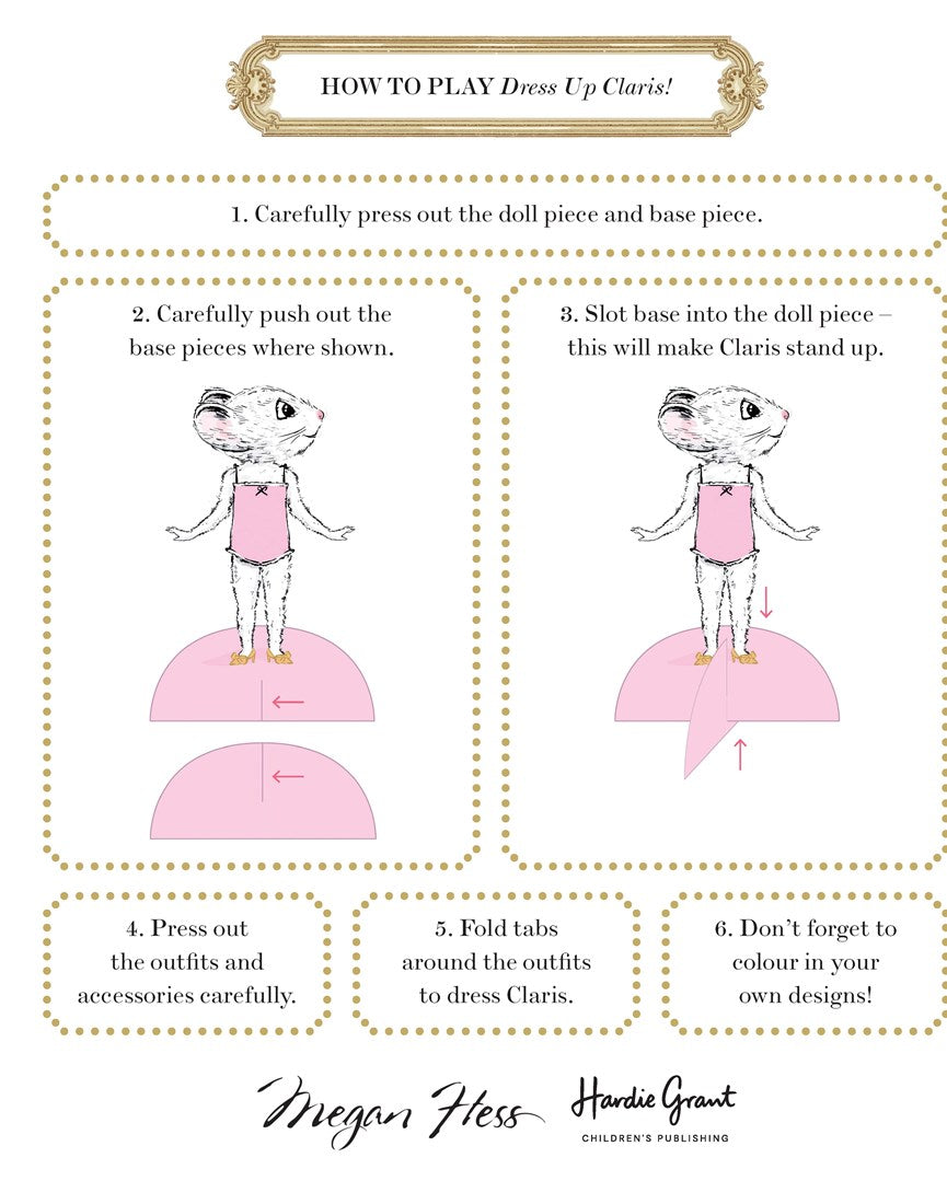 Chronicle Books Dress Up Claris! Paper Doll Set: A Claris: The Chicest Mouse in Paris Book