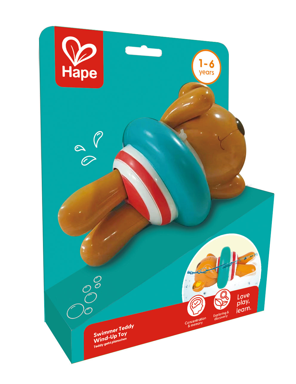 Swimmer Teddy Wind-Up Toy 