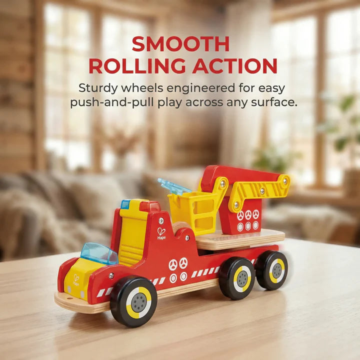 Hape Siren & Lights Toy Fire Truck