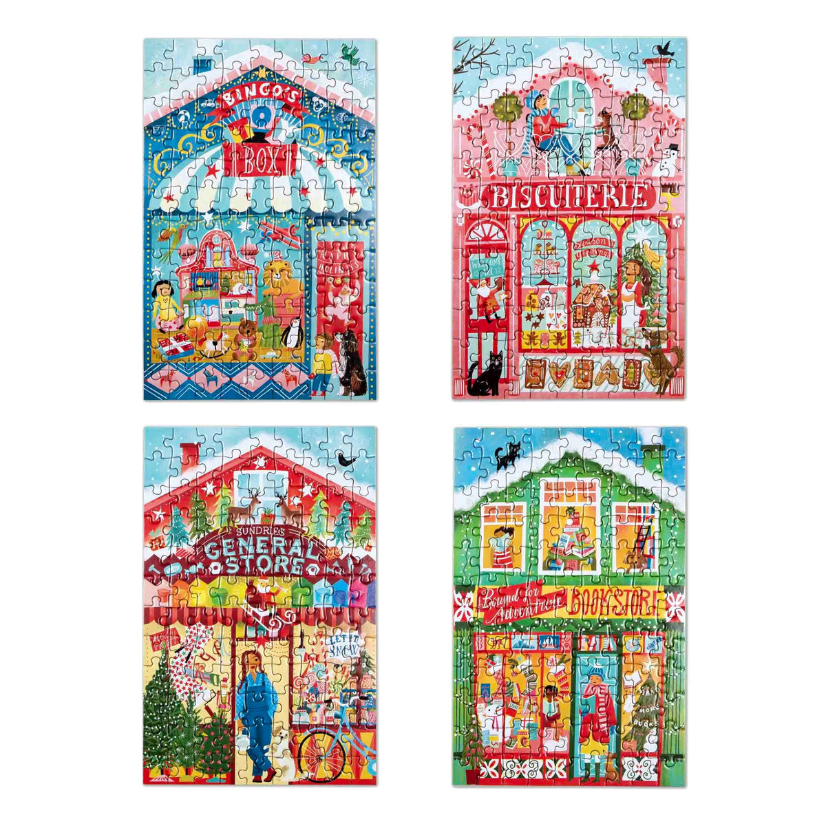 Eeboo Christmas Market 100 Piece Puzzle