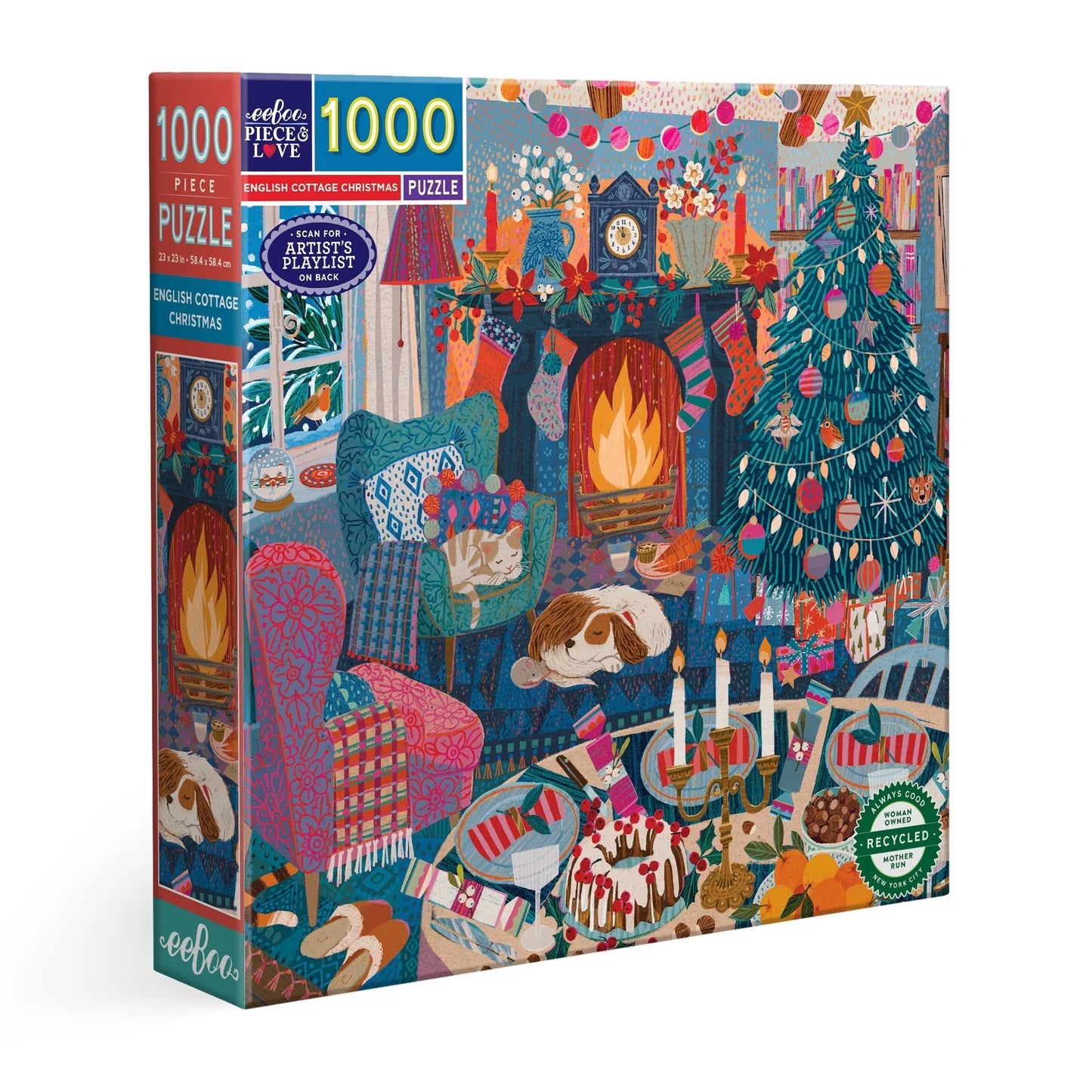 English Cottage Christmas 1000 Piece Puzzle