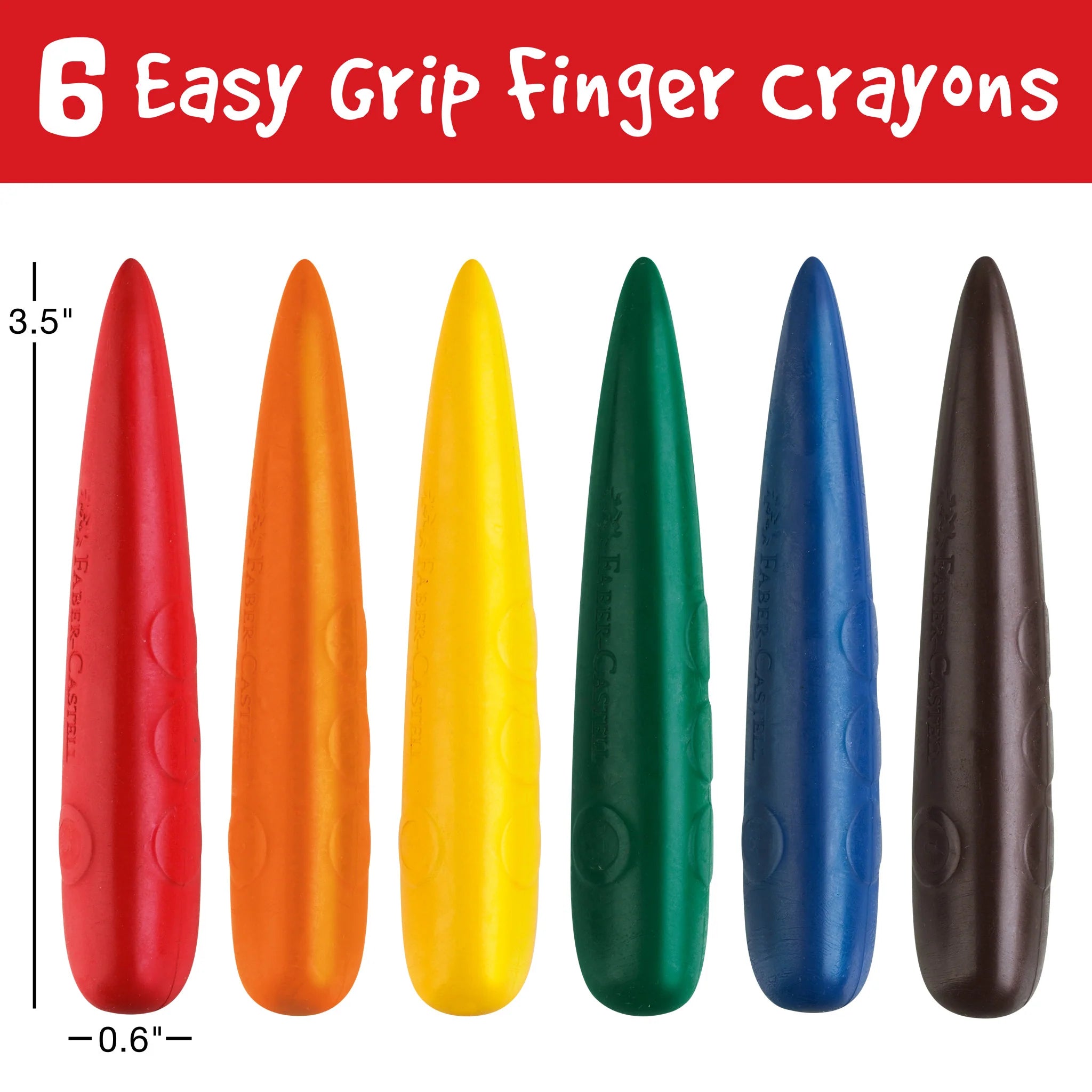 Faber Castell Little Creatives 6 Easy Grip Finger Crayons