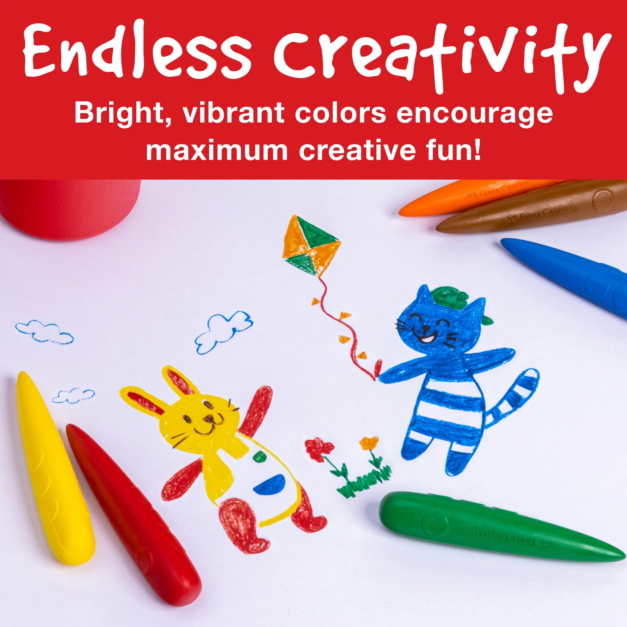 Faber Castell Little Creatives 6 Easy Grip Finger Crayons