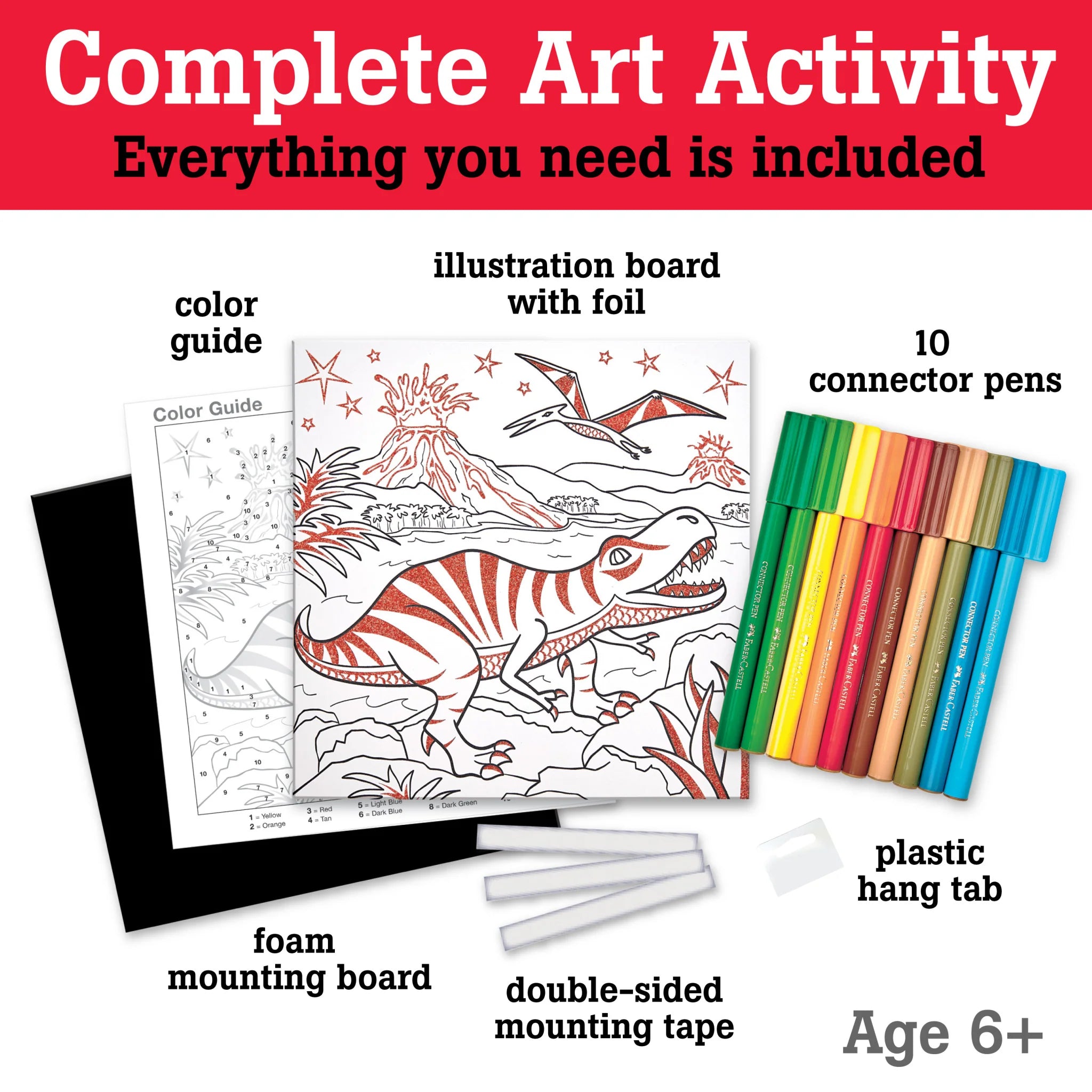 Faber Castell Foil Fun Paint By Number - T-Rex