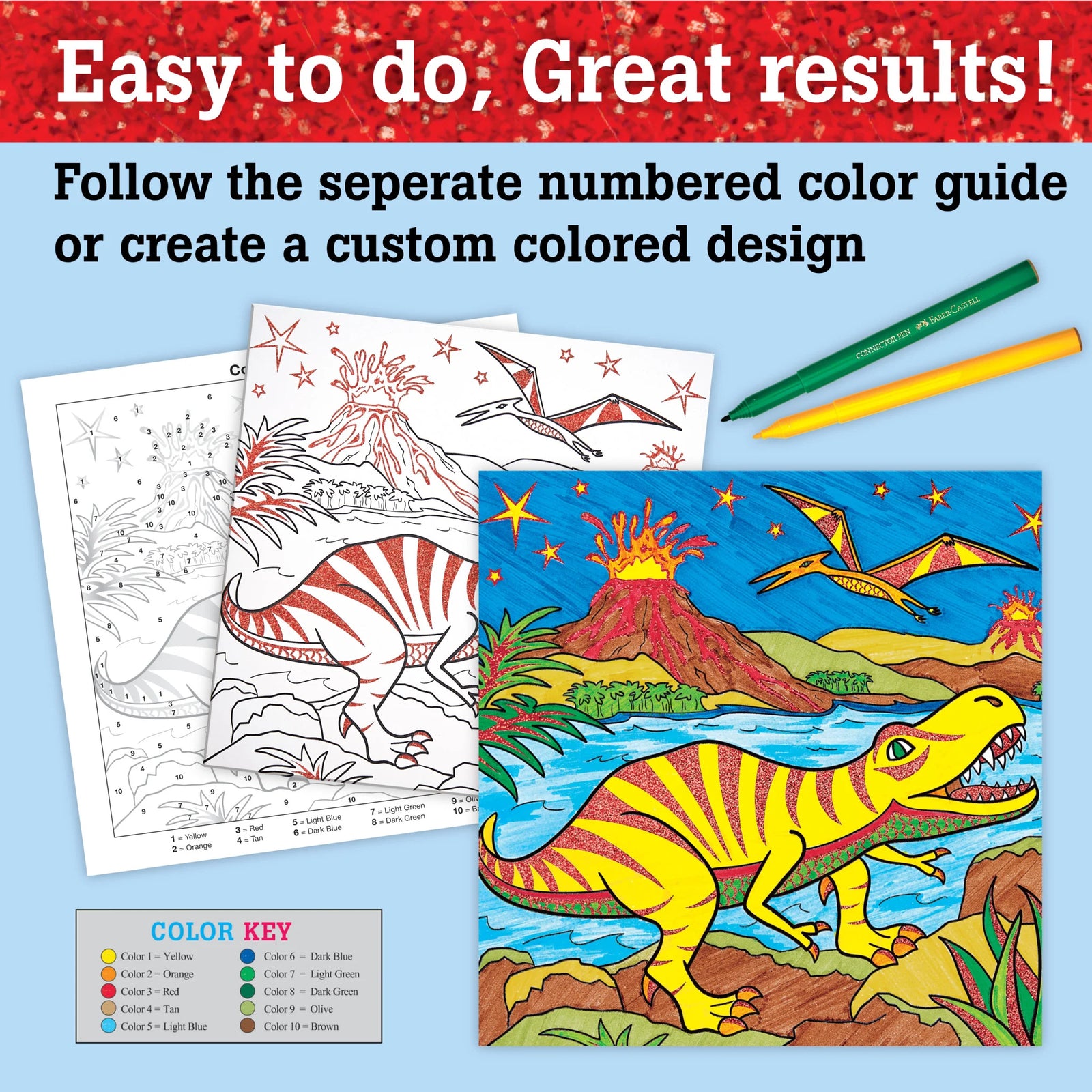 Faber Castell Foil Fun Paint By Number - T-Rex