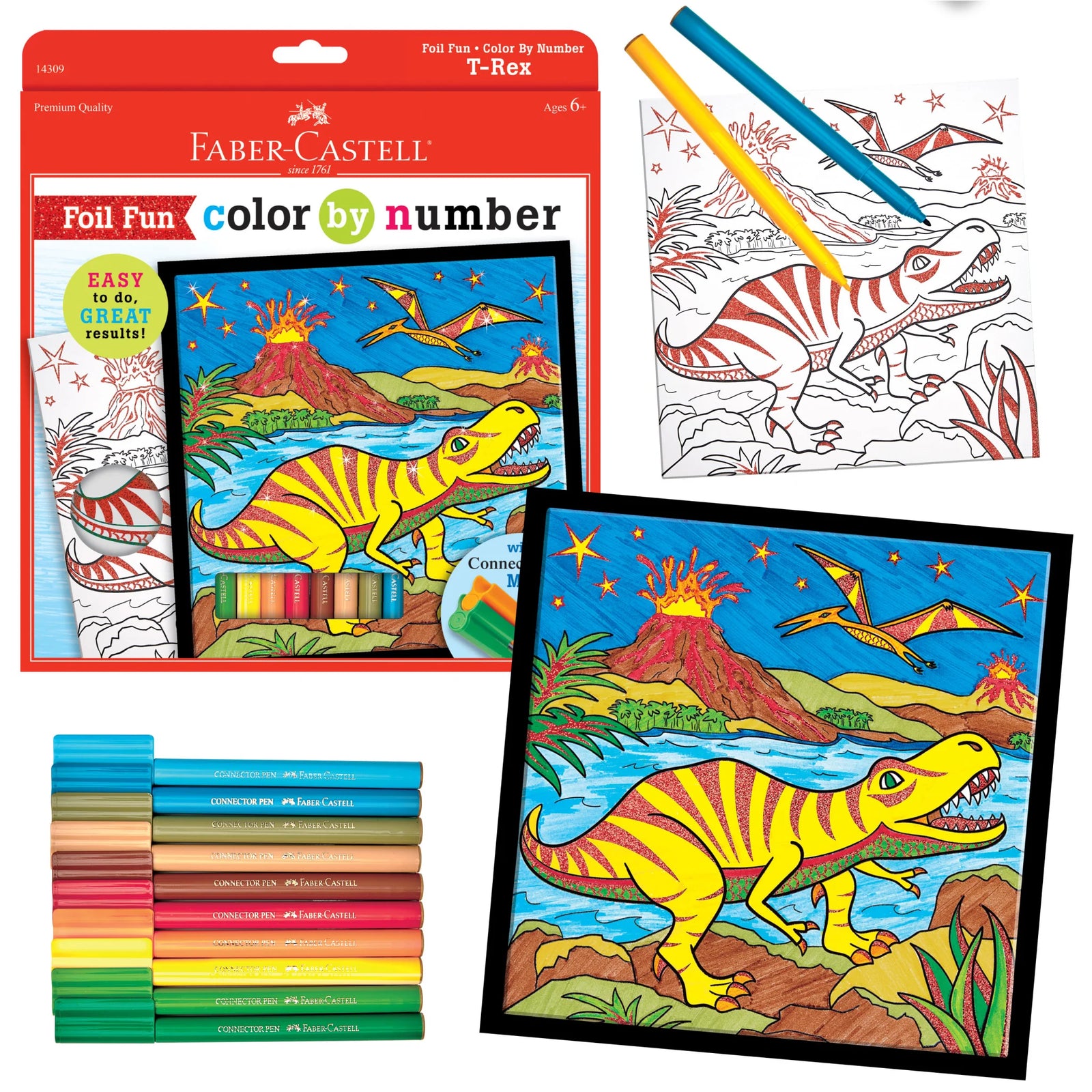 Faber Castell Foil Fun Paint By Number - T-Rex