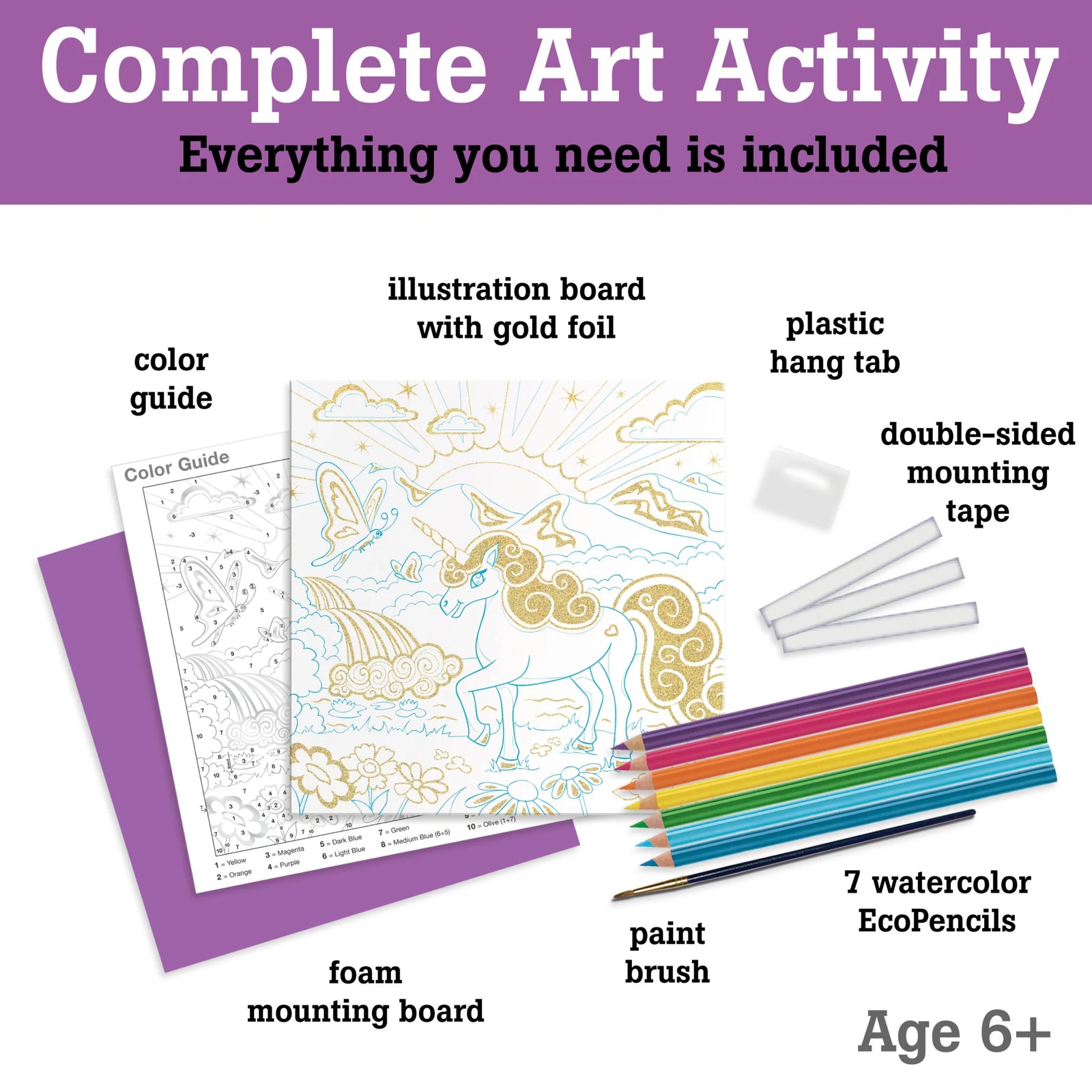 Faber Castell Foil Fun Paint By Number - Unicorn