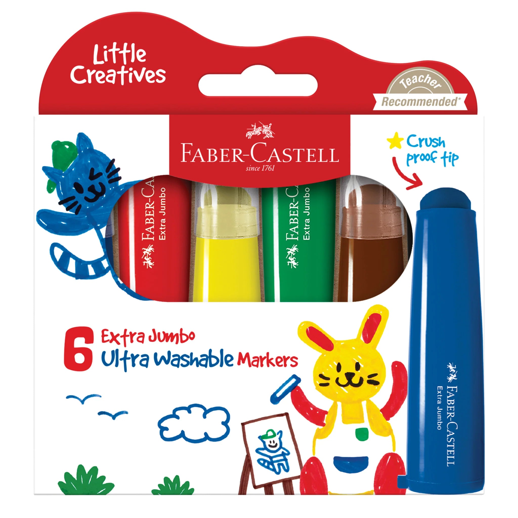 Faber Castell Little Creatives 6 Extra Jumbo Ultra Washable Markers