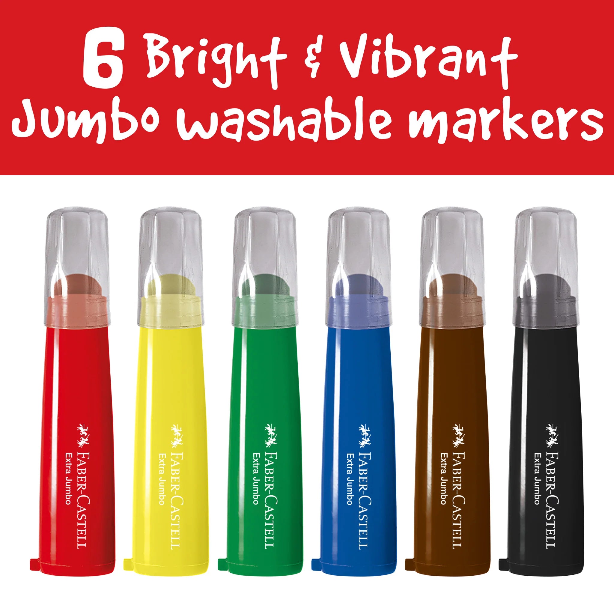 Faber Castell Little Creatives 6 Extra Jumbo Ultra Washable Markers