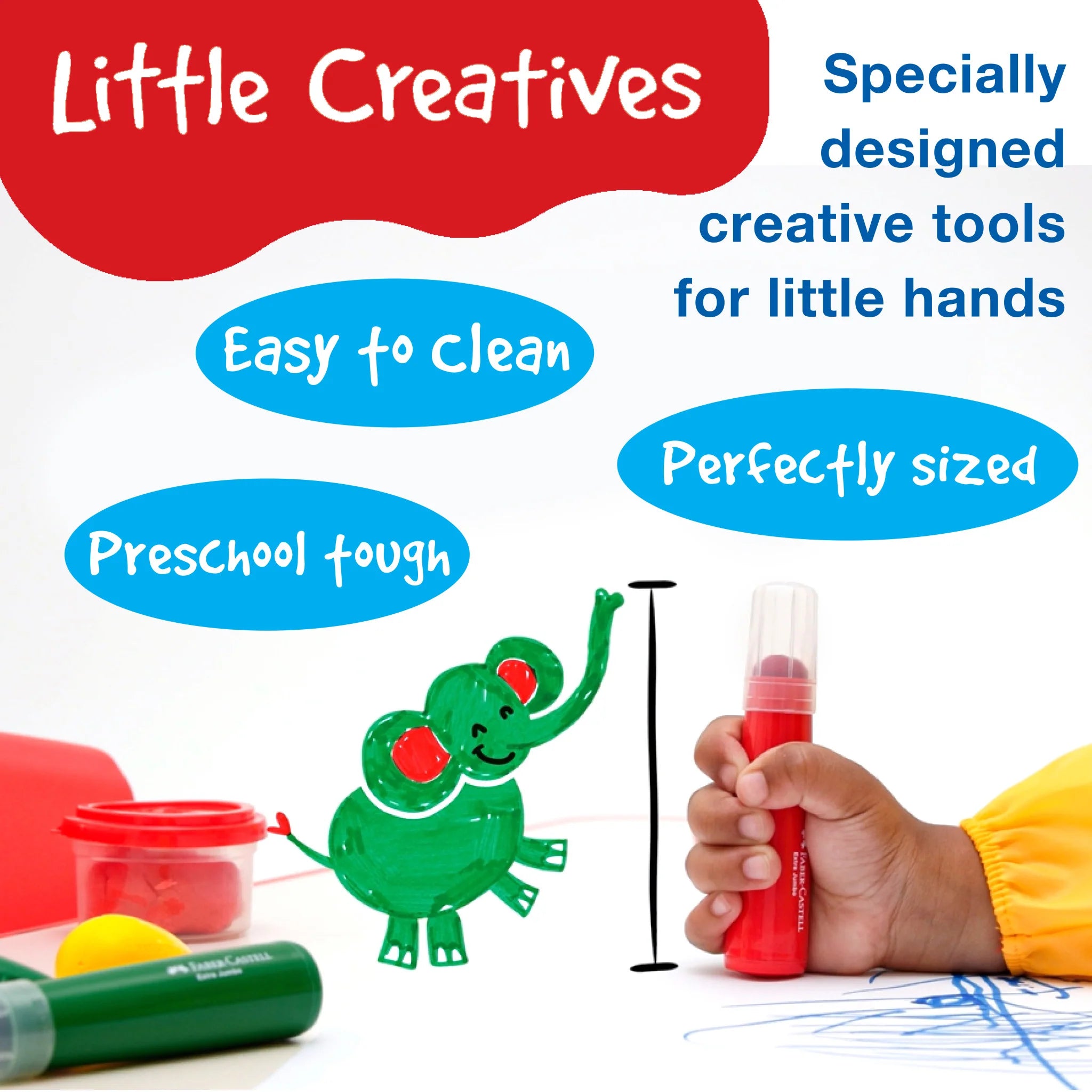 Faber Castell Little Creatives 6 Extra Jumbo Ultra Washable Markers