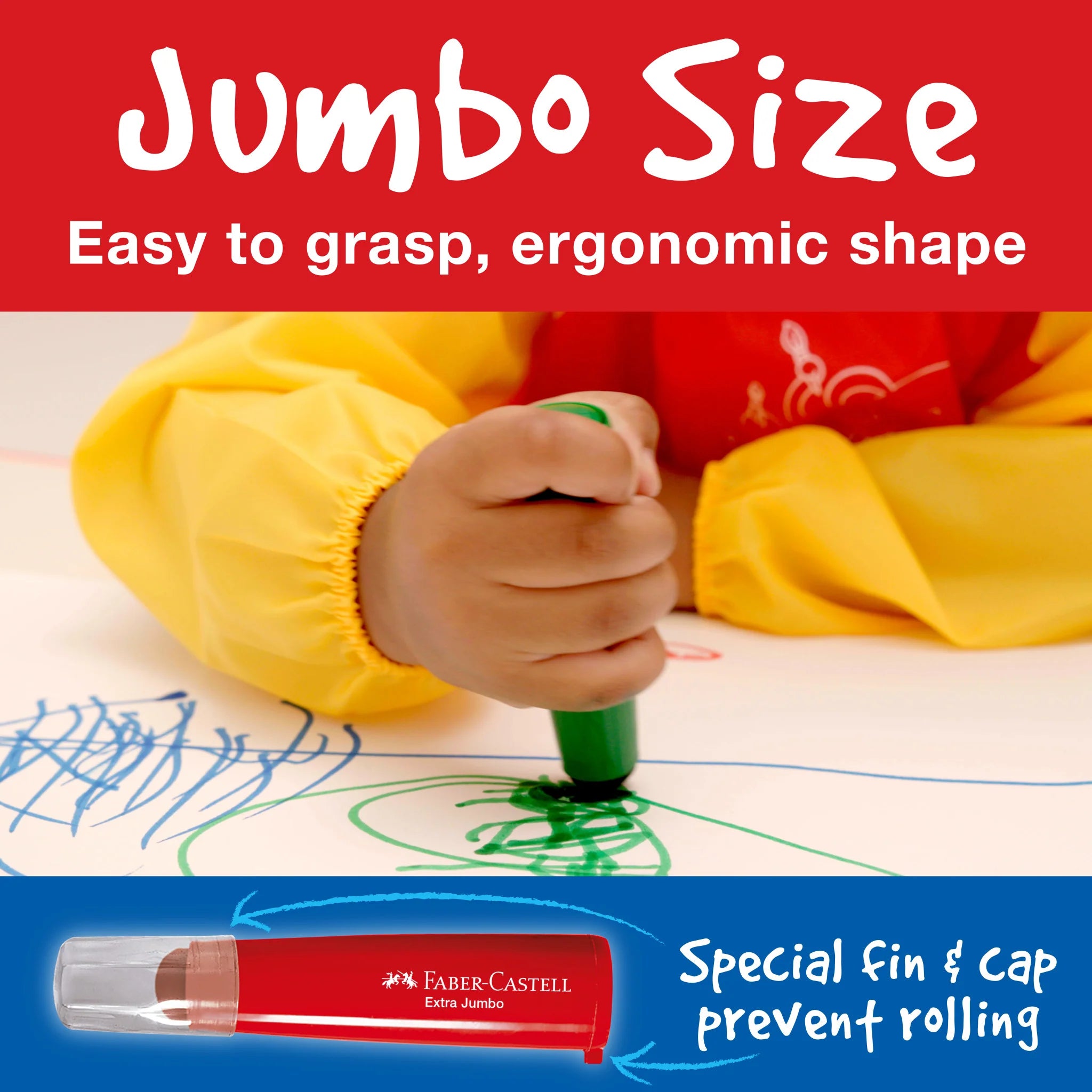 Faber Castell Little Creatives 6 Extra Jumbo Ultra Washable Markers