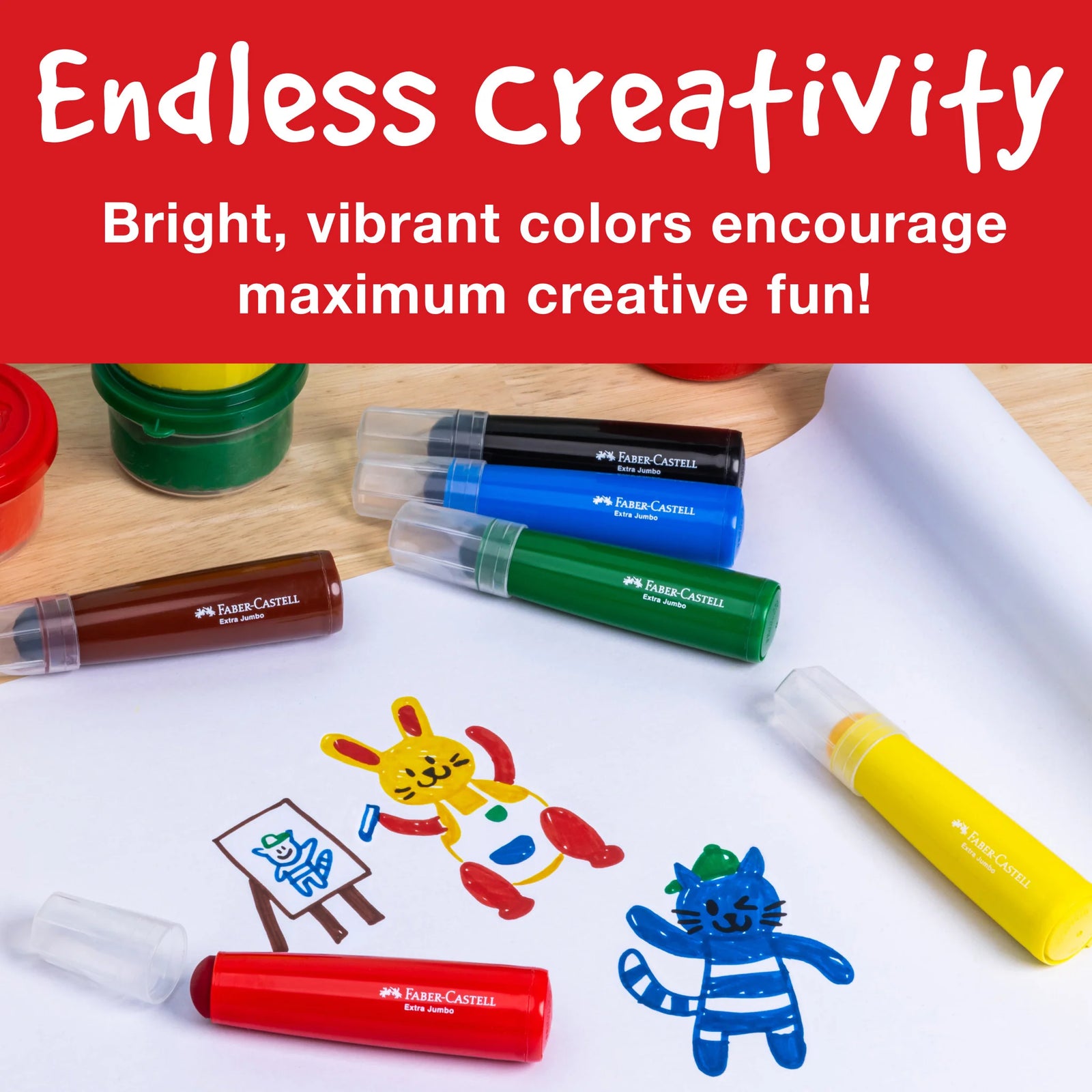 Faber Castell Little Creatives 6 Extra Jumbo Ultra Washable Markers