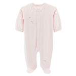 Baby Club Chic Spring Flowers Footie W/ Lace Trim