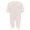 Baby Club Chic Pretty Bows Pink Footie with WHLace Trim