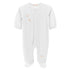 Baby Club Chic Pretty Bows Footie W/ Lace Trim, White
