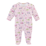 Baby Club Chic Golfing In Pink Zipped Footie