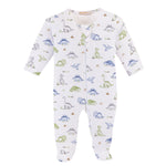 Baby Club Chic Cute Roars Printed Pima Zipped Footie