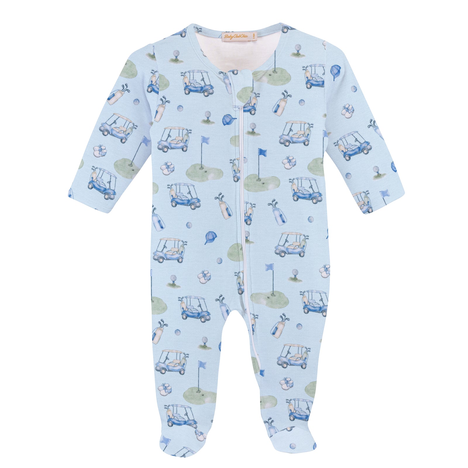 Baby Club Chic Tee Champs Zipped Footie