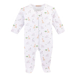 Baby Club Chic Tiny Safari Printed Pima Zipped Footie